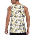 thumbnail image 3 of Xecao Golden Glitter Butterflies Men's Tank Top Workout Quick Dry Sleeveless Gym Jogging Muscle Shirts Summer Swim Beach Tops, 3 of 9