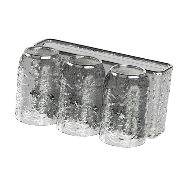 Soporte de cepillo de dientes para baño, soporte de pared con juego de tazas, organizador de cepillos de dientes multiusos nórdico fácil de instalar 3 tazas gris