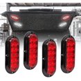 thumbnail image 1 of Kit de luces traseras LED ovaladas ámbar para remolque de 6 pulgadas [dot Fmvss 108] [sae I6p] [montaje en superficie] [ip67 resistente al agua] [señal de estacionamiento y giro] 2 piezas, 1 of 3