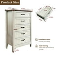 thumbnail image 4 of 5 Drawer Dresser for Bedroom, Farmhouse Wood Dressers, Modern Tall Dressers & 5 Chest of Drawer, Large Drawer Storage Organizer Dresser for Living Room, Kids Room, 4 of 8