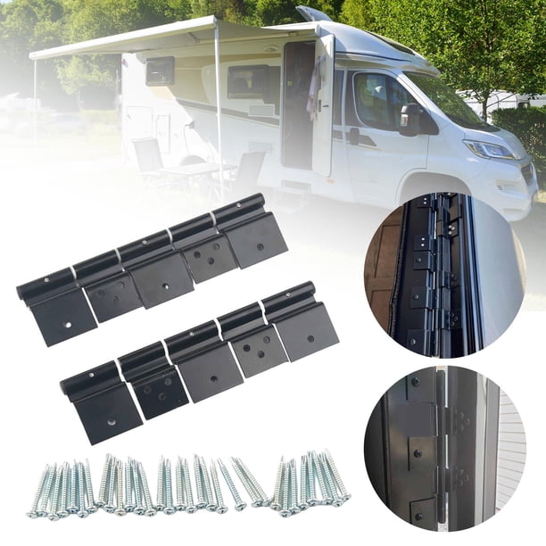 Kit de bisagras de fricción para puerta de entrada de RV, reemplazo de herrajes para puertas, fácil instalación con tornillos, bisagras para puertas