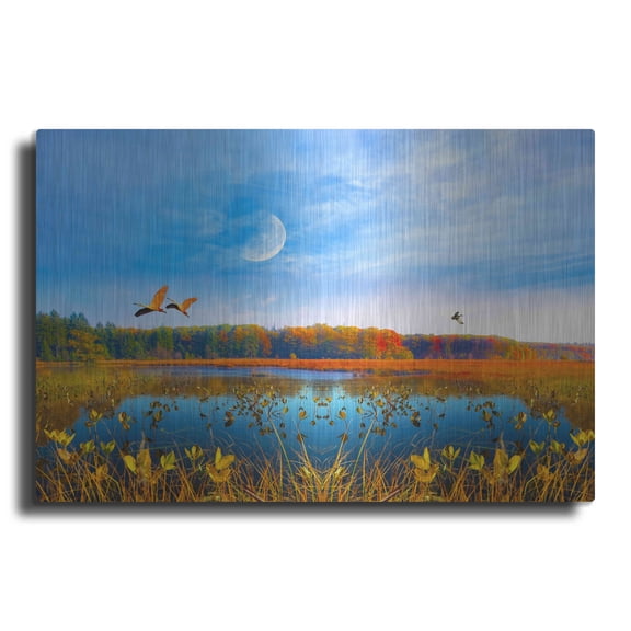 Luxe Metal Art 'Nature Collection 40' by Ata Alishahi, Metal Wall Art, 16"x12"