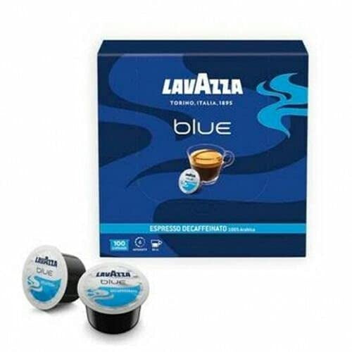 Lavazza BLUE Capsules, SCH4 Espresso Decaffeinato Coffee Blend, Decaffeinated Medium Roast, 100 Count (Pack of 1)