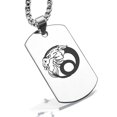 thumbnail image 1 of Stainless Steel Capricorn Zodiac (Sea Goat) Dog Tag Pendant Necklace, 1 of 3