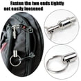 thumbnail image 5 of 4 Pack Quick Release Detachable Pull Apart Keychain, Silver Metal Key Chain with Double Key Ring, Snap Lock Keychain Holder, 5 of 7