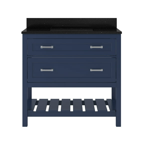 Craft   Main LSBVT3722D-QBG Lawson 36" Free Standing Single Basin Vanity Set - Aegean Blue