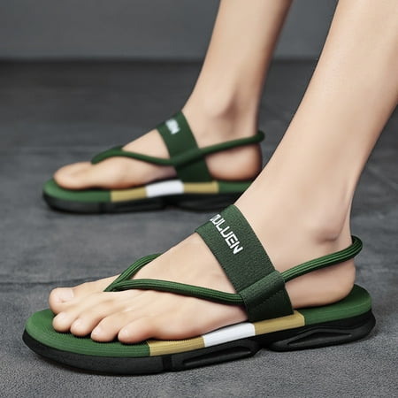 

Cathalem Women Clip Toe Sandals Jelly Beach Flip Flops Female Students Korean Fashion Wear Summer Flat Men Flip Flops 12 Green 7.5