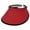 Red/Black, variant on Top Headwear 2 Tone Cotton Clip On Visor 3 Inch Wide Brim Red/Black