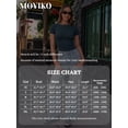 thumbnail image 7 of MOYIKO Womens T Shirts Short Sleeve Boat Neck Slim Fit Tee Basic Summer Tops, 7 of 7