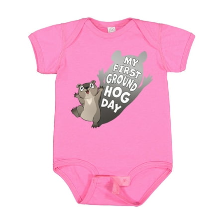 

Inktastic My First Groundhog Day- Cute Baby Gift Baby Boy or Baby Girl Bodysuit