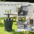thumbnail image 4 of Outsunny Table de Bar Extérieur Frais, Table d'Appoint Glacière de Patio 11 Gallons, Gris, 4 of 10