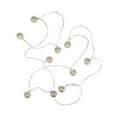 thumbnail image 4 of Northlight LED Silver Metal Ball Christmas Light Set - 6.25' Clear Wire - 10ct, 4 of 4