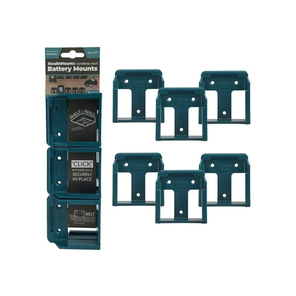 StealthMounts Battery Mount Makita LXT 18V Blue 6 Pack