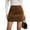 Brown, variant on Lnmiateer 2026 Fall Winter A Line Mini Skort for Women High Waist Elastic Back Waist Suede Fabric Built-in Shorts Pockets Trendy Casual Work Holiday Outfit