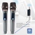 thumbnail image 4 of Micrófono Inalámbrico, 1 Para 2 Diseño De Bobina Dinámica De Micrófono Inalámbrico ABS UHF 800MAH Para Al Aire Libre, 4 of 7