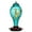 Teal, variant on LUJII Hummingbird Feeder, Hand Blown Glass Hummingbird Feeder, Never Fade, 36 Fluid Ounces, 5 Feeding Metal Stations, Much Bigger, Garden Backyard Decorative, Containing Ant Moat, Teal