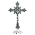 thumbnail image 3 of Crucifijo de pie,Crucifijo de pie católico para altar,estatua del hogar,Crucifijo pequeño de metal con soporte para mesa,Figuras coleccionables de decoración del hogar con cruz de, 3 of 9
