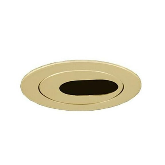 Aperture Low Voltage Trim with Adjustable Oval Slot Aperture - Polished Brass Finish