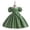 Blackish Green, variant on Short Flower Girl Dress, Girls Solid Color Puff Sleeve Princess Dress with Bow Accents, Junior Bridesmaid Party Dress for Wedding Birthday Occasions Age 4-9 White 110