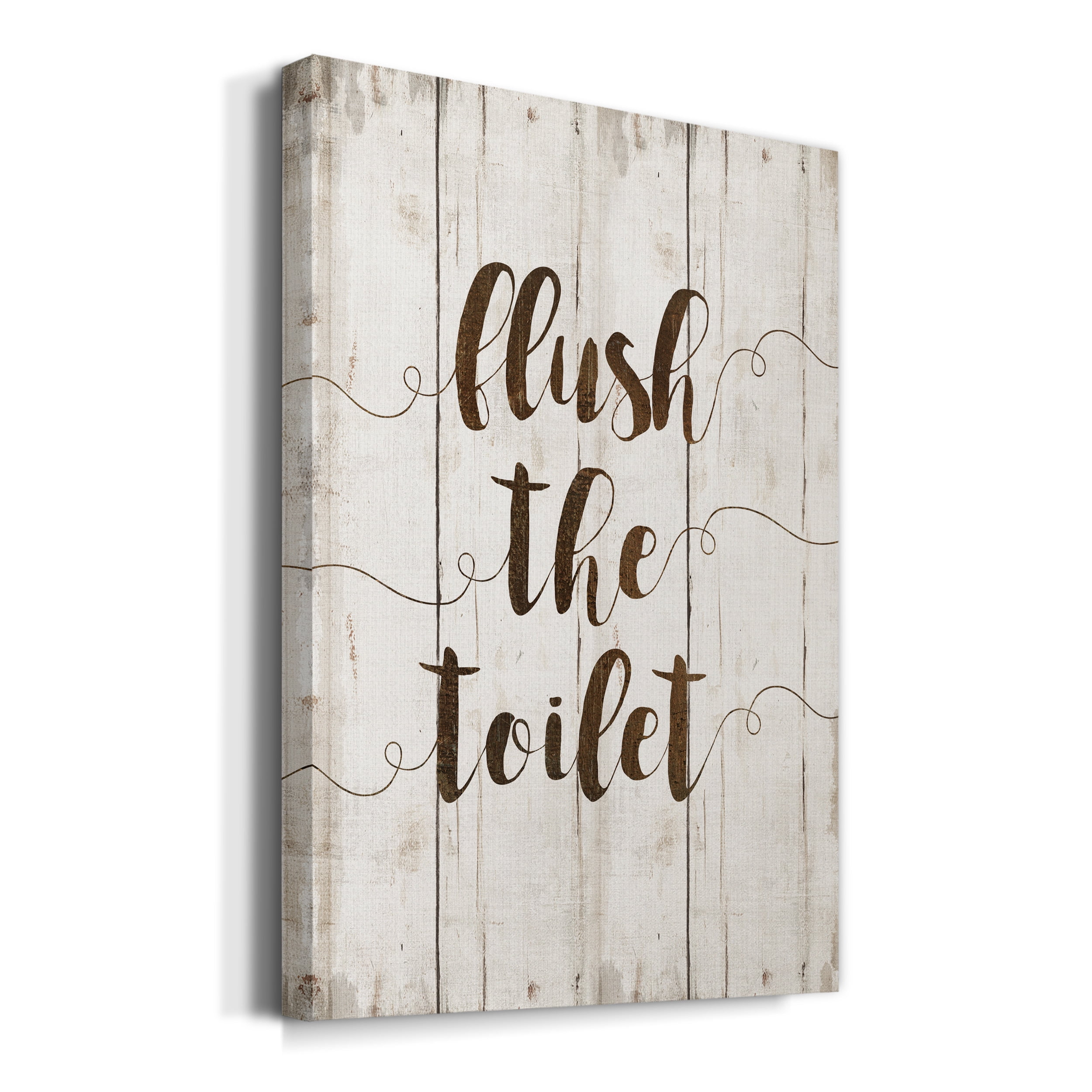 Flush The Toilet Premium Gallery Wrapped Canvas - Ready to Hang - 8 x 12