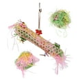 thumbnail image 4 of Bird Shredding Toys, Colorful Design 2 Packs Of Paper Threads  Cage Shredder Toy Bamboo Strips  For Cockatiel Conure, 4 of 8