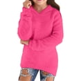 thumbnail image 2 of UACY Teen Girls Fuzzy Hoodies Cute Sherpa Plush Pullover Hooded Sweatshirts Kids Plain Soft Fleece Winter Sweater Outwear (Hot Pink, 11-12 Years), 2 of 4