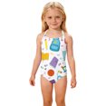 thumbnail image 2 of CCRFTGI Girls Swimsuit 10-12 Summer One Piece Beach Swimwear Cute Basketball School Bag Bikini Sets Swimming Girls Fashion Bathing Suits for Kids Purple 9-10 Years, 2 of 8