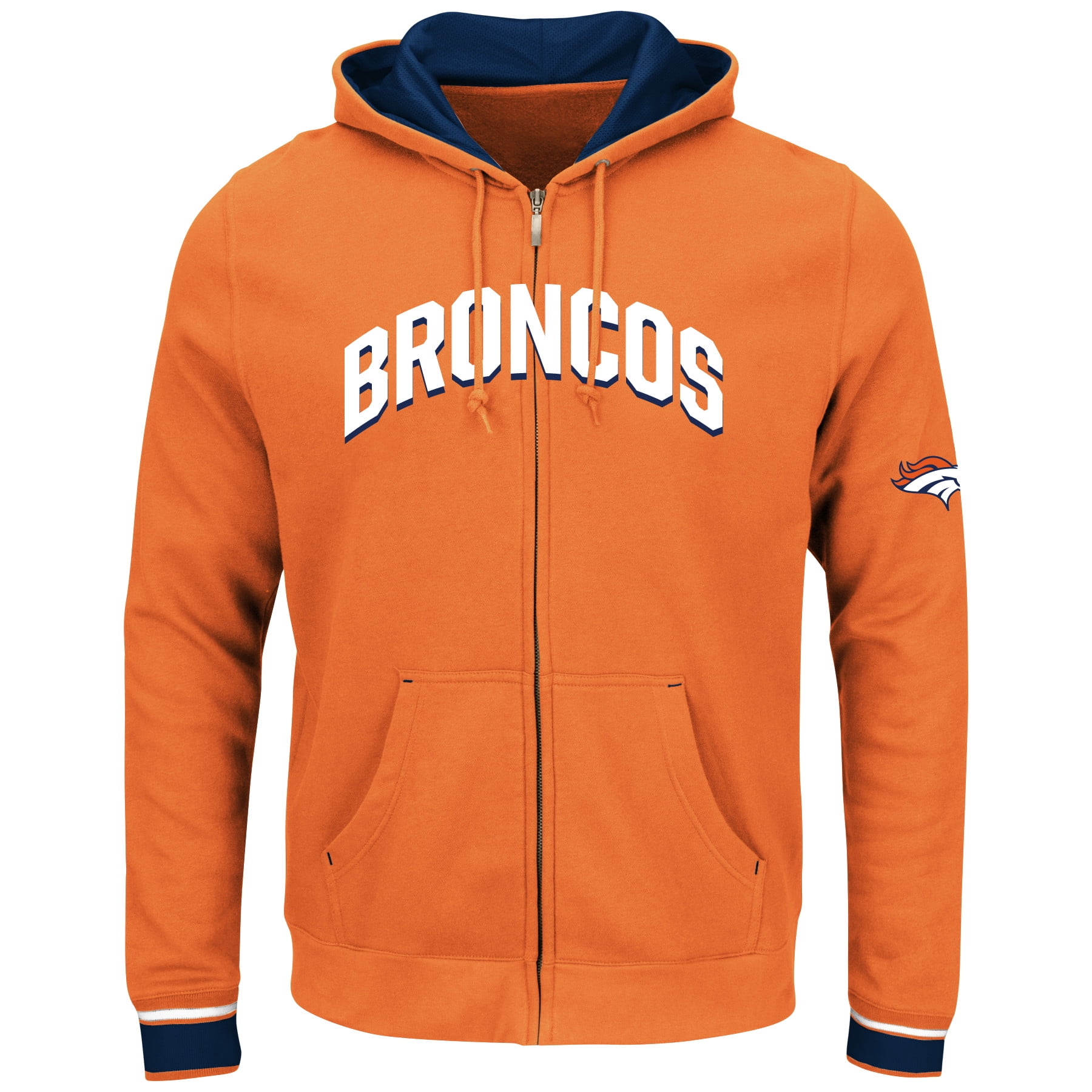 Denver Broncos Majestic Anchor Point FullZip Hoodie