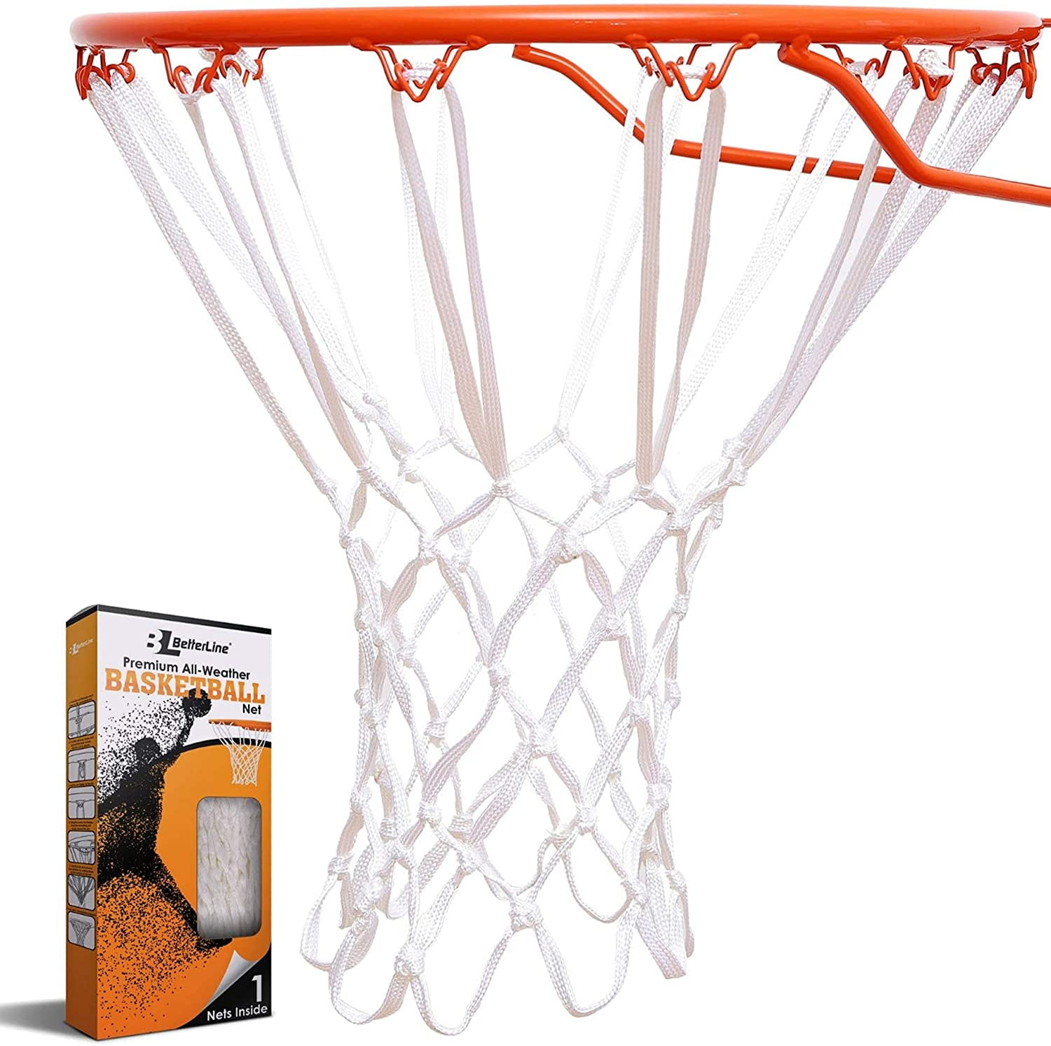 Heavy Duty Basketball Net Replacement AllWeather Thick Nets Fit