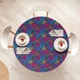thumbnail image 4 of Ambesonne Floral Fitted Round Tablecloth, Vintage Bouquet Art, 40"- 44" Diameter, Multicolor, 4 of 5