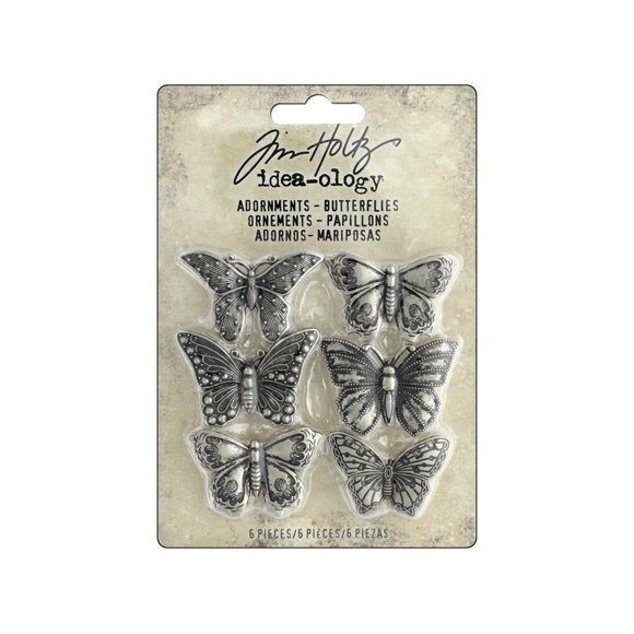 Idea-Ology Ornements Métalliques 1 Pouces 6/Pkg-Butterflies - TH93689