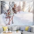thumbnail image 1 of Tapiz de muñeco de nieve de Navidad colgante de pared Papá Noel regalos bohemios Hippie ambiente festivo decoración del hogar, 1 of 4