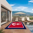 thumbnail image 3 of Nautical Anchor Outdoor Rug for Patio/Deck/Porch, Non-Slip Large Area Rug 5 x 8 Ft, Blue Red Coastal Ocean Beach Compass Indoor Outdoor Rugs Washable Area Rugs, Reversible Camping Rug Carpet Runner, 3 of 8