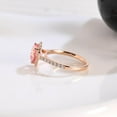 thumbnail image 2 of Heart Cut Pink Sapphire Engagement Ring Halo Ring, Promise Ring, Proposal Ring, Wedding Ring, Birthday/Anniversary Gift for Women, 2 of 3