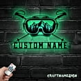 thumbnail image 3 of Craftnamesign Custom Snowboarding Metal Wall Art LED Light, Personalized Snow Goggles Name Sign, 3 of 5