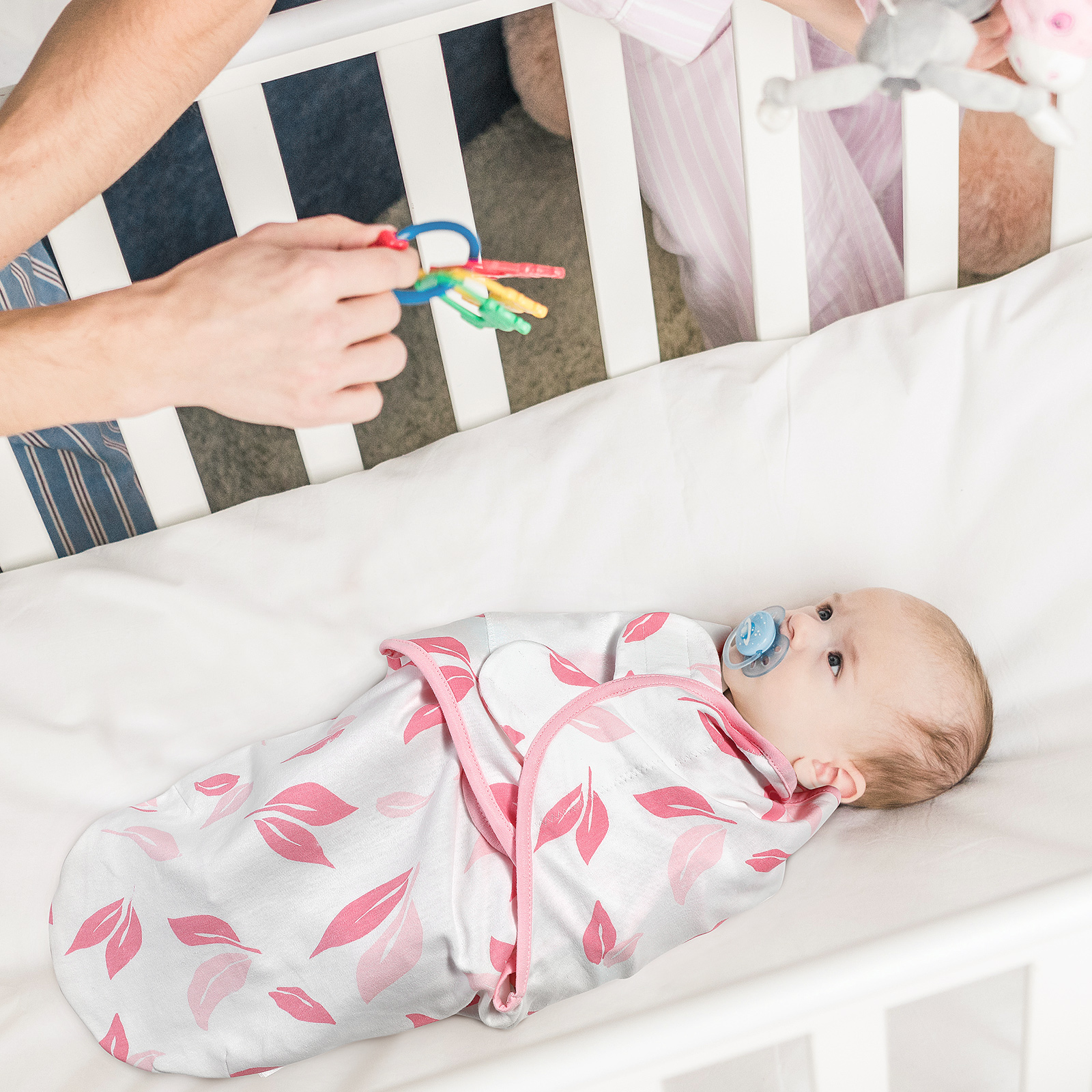 Gllquen Baby Swaddle Blankets, 3-Pack, Pink Flower photo 4
