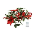 thumbnail image 2 of Descuentos Especiales en Línea, Guirnalda de luces LED para decoración navideña, hojas de ratán verde azafrán, bayas de ratán, ratán navideño, decoración de ratán artificial para interiores Akmoler, 2 of 9