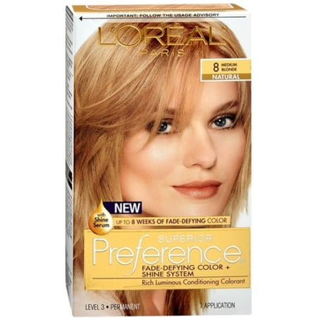 3 Pack L Oreal Superior Preference Permanent Hair Color 8