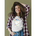 thumbnail image 2 of Llama With Flowers T-Shirt Women -Image by Shutterstock, Female x-Large, 2 of 4