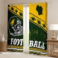 thumbnail image 2 of jejeloiu Football Sport Game Blackout Curtains Set of 2 (52x84 Each),American Rugby City Window Curtains For Men Women, 2 of 6