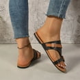 thumbnail image 5 of Bxsruta Adjustable Buckle Strap Herringbone Sandals, Breathable Summer Shoes with Contoured Footbed for Women, 5 of 8