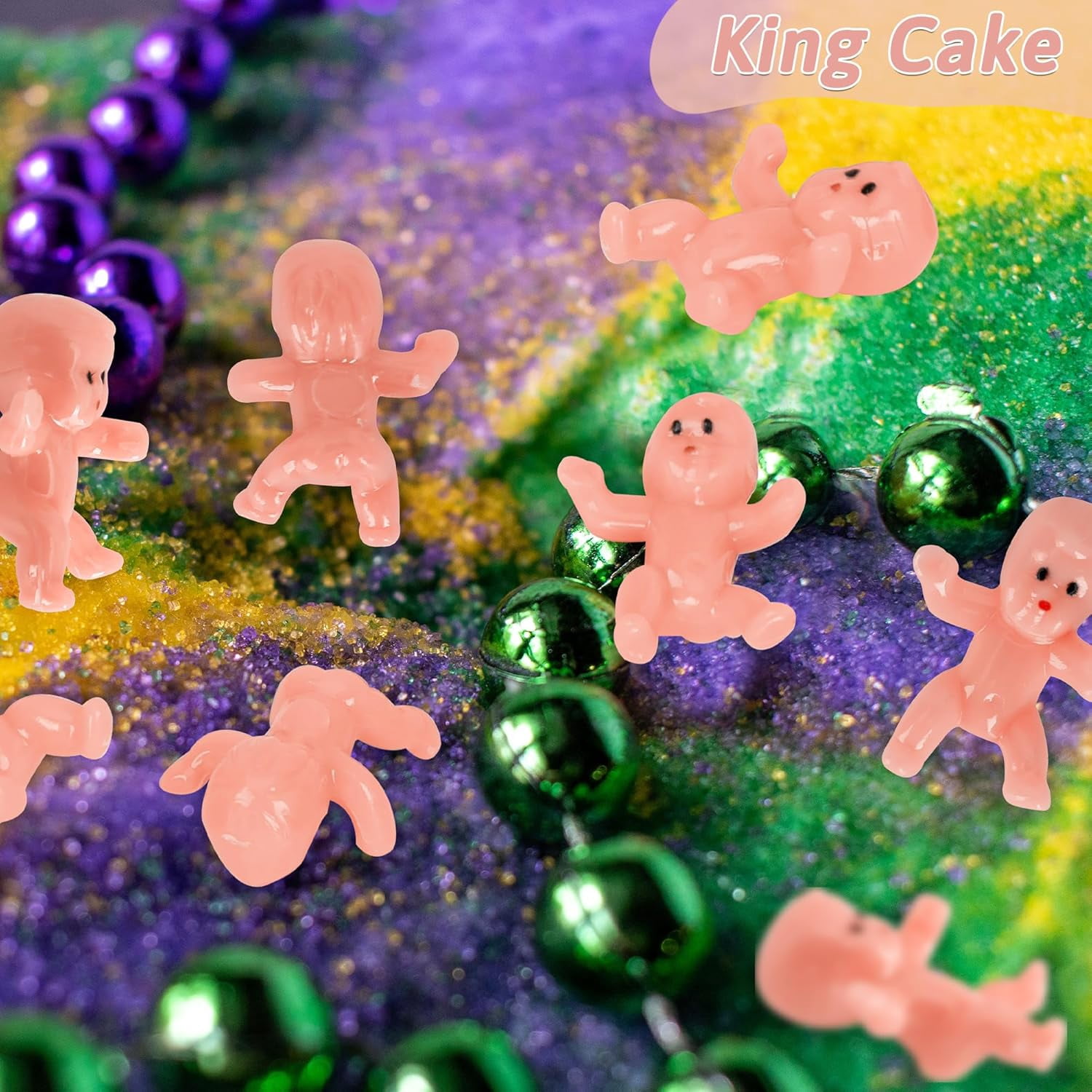 120 PCS Plastic Babies for Games, 1 Inch Bulk Mini Babies Tiny Babies for King Cake Babies Ice Cube Game, Small Plastic Babies for My Water Broke Baby Shower Decorations