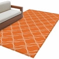 thumbnail image 2 of 3'x5' Area Rugs, Orange Stripes Indoor Outdoor Area Rug for Living Room Bedroom, Simple Geometric Modern Monochrome Washable Bathroom Rugs Kitchen Floor Carpet Mats Home Decor Aesthetic, 2 of 8
