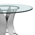 thumbnail image 6 of Armen Living Petal Round Stainless Steel/Glass Dining Table in Chrome/Clear, 6 of 7