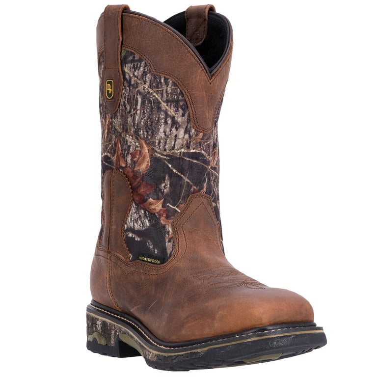 Durango Kids' Camo Western Boots – Mossy Oak Camouflage, Brown Leather, 1” Heel | Unisex-Child Cowboy Boots