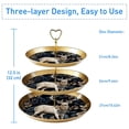 thumbnail image 3 of Deer Elegant Plastic Dessert Table Tray Stand with Iron Pillars - 32cm Height, 21cm/24cm/27cm Plates, 3 of 6