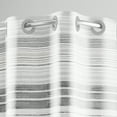 thumbnail image 5 of Hookless Faux Silk Shower Curtain with Flex-on Rings and It's a Snap! Fabric Liner with Magnets, 71 In Wide x 74 In Long, Stripe Print, Gray, 5 of 6