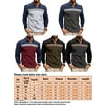 thumbnail image 4 of Fangasis Men Tops Lapel Neck Blouse Colorblock Polo Shirt Mens Athletic T Shirts Regular Fit Tennis T-Shirt Wine Red L, 4 of 4