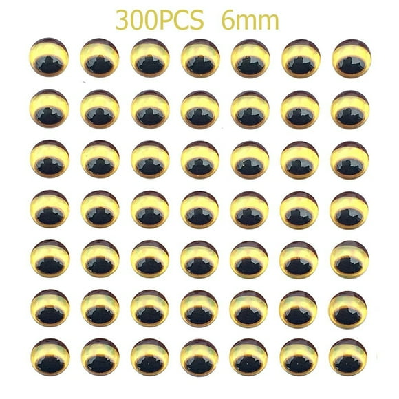 300pcs 3/4/5/6mm Snake Pupil Red 3D Holographic Fishing Lure Eyes Fly Tying DIY