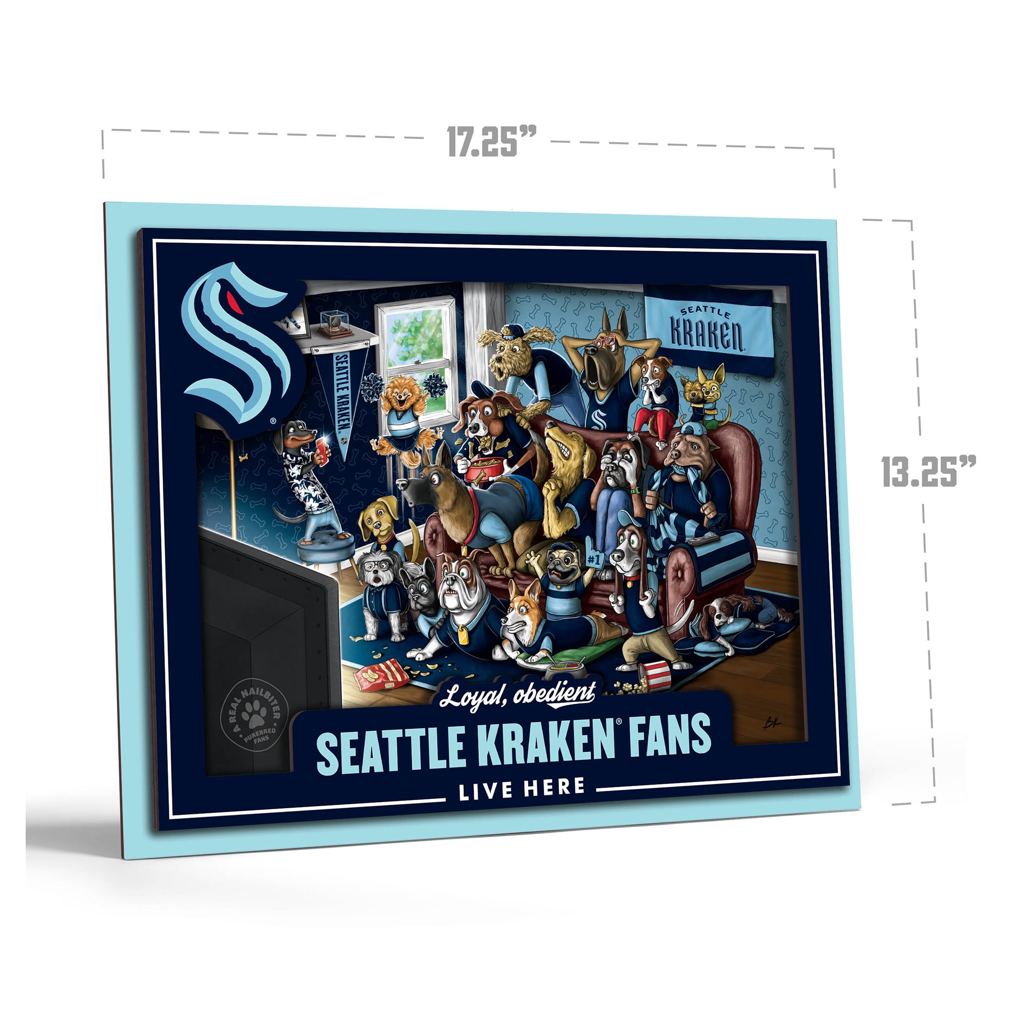 IDNA Seattle Kraken 13.25" x 17.25" Purebred Fans Wall Art